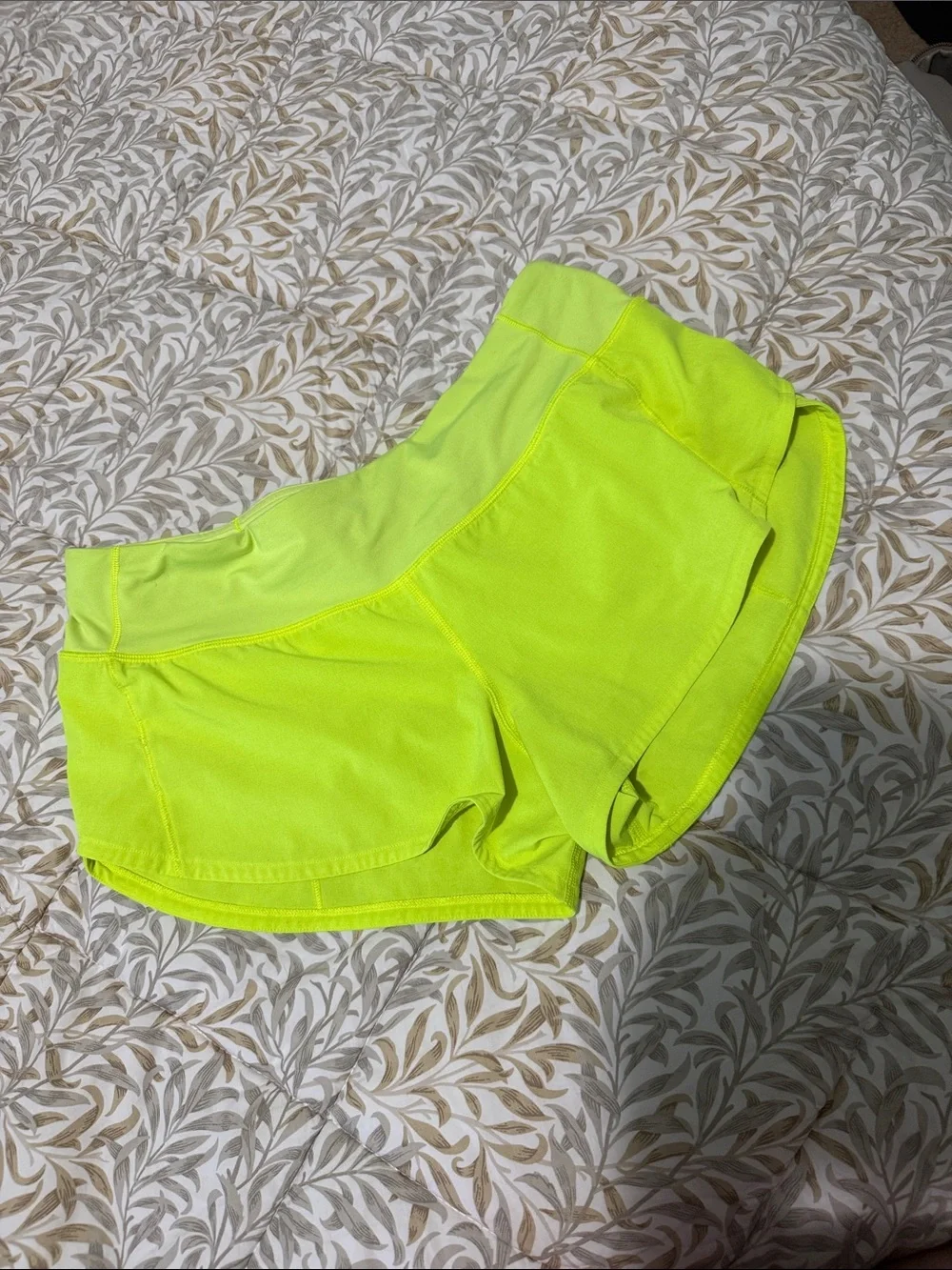 lululemon athletica Neon Yellow Running Shorts